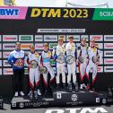 Das Podium Rennen 1 der ADAC GT4 Germany in Oschersleben